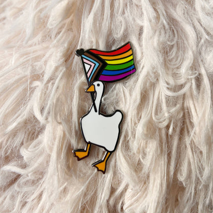 Gay as a Goose Enamel Pin