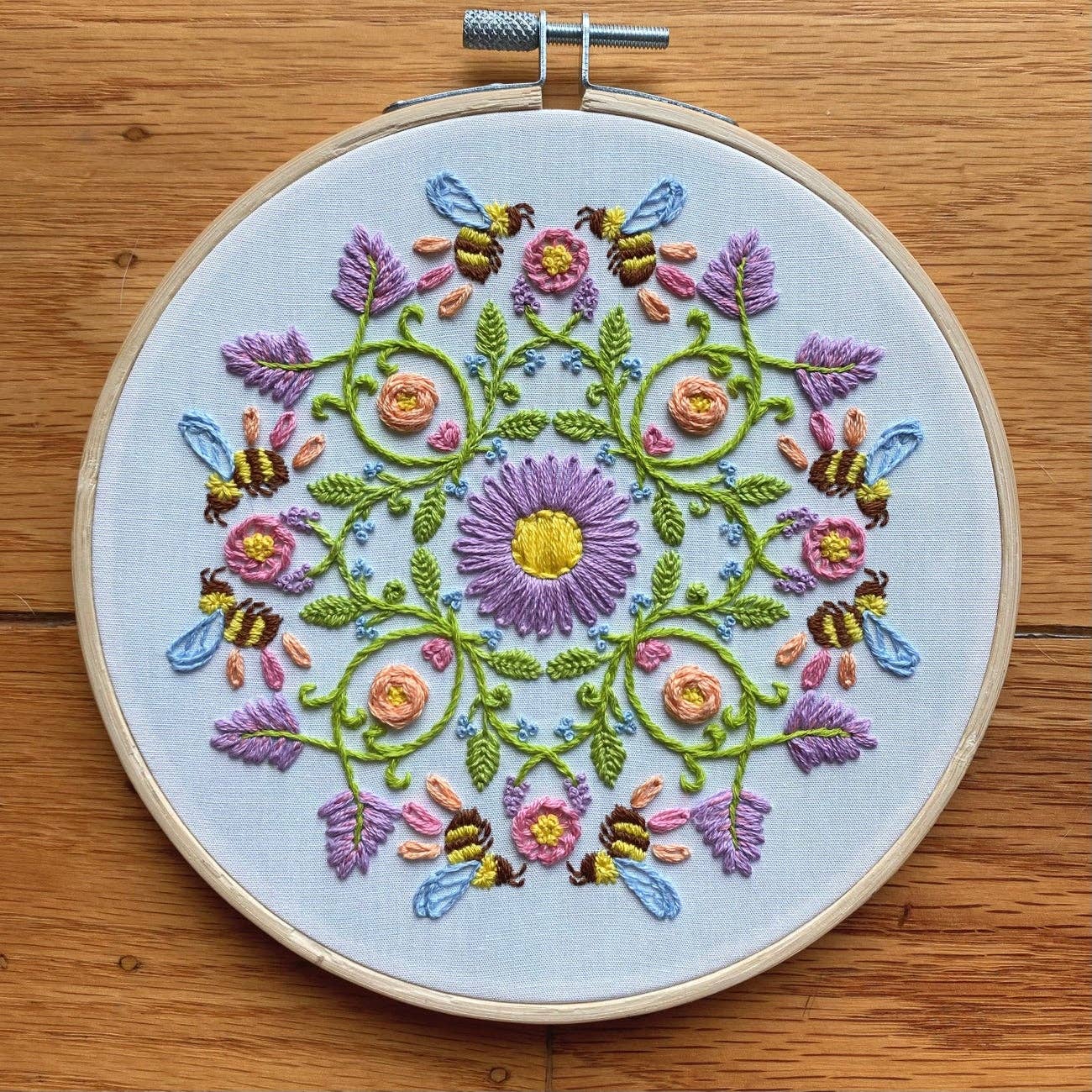 Bee Mandala Sampler Craft DIY Embroidery Kit