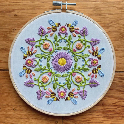 Bee Mandala Sampler Craft DIY Embroidery Kit