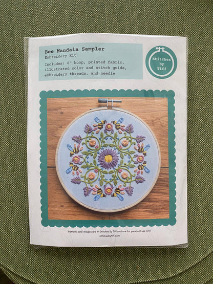 Bee Mandala Sampler Craft DIY Embroidery Kit