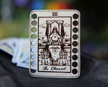 Death Tarot Card Embroidery Floss Holder