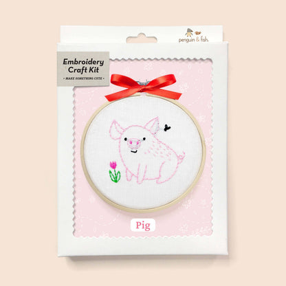Pig 4" embroidery kit