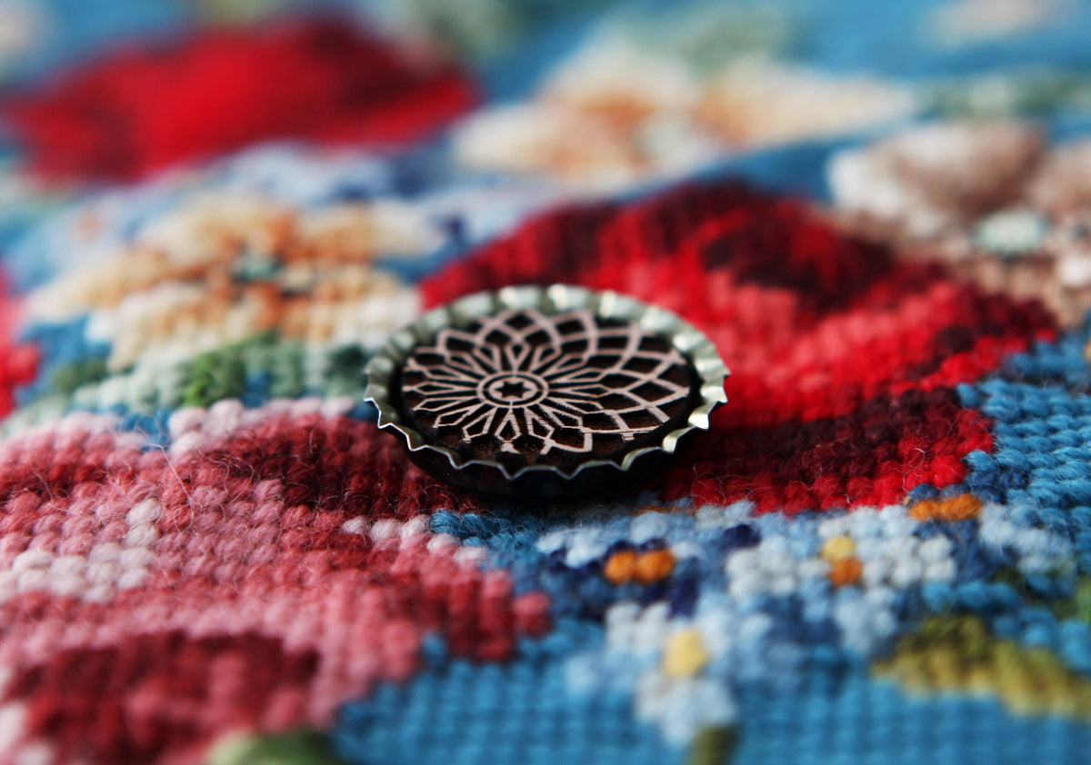 Sun and Moon Wood Magnetic Needle Minder for Needle Arts