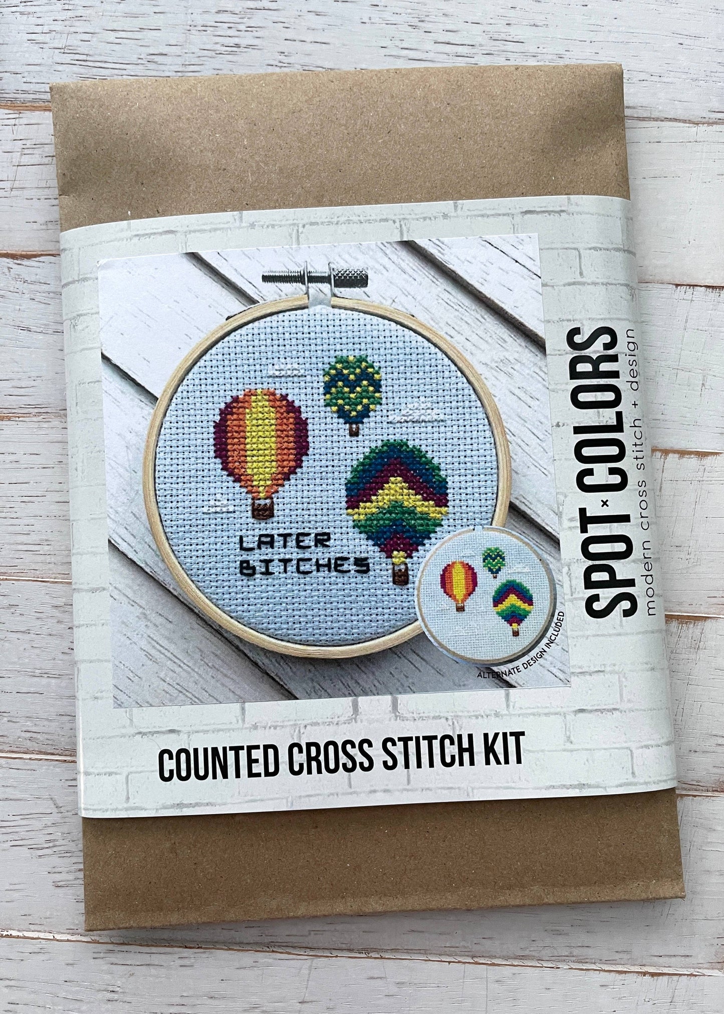 Hot Air Balloon Counted Cross Stitch Kit