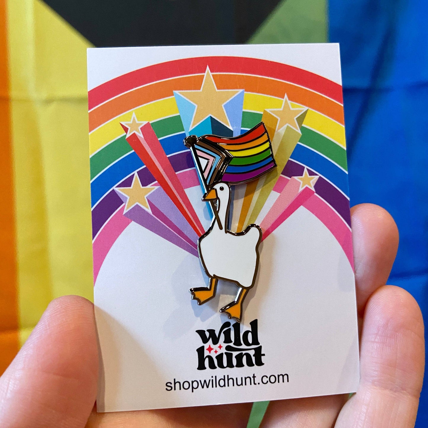 Gay as a Goose Enamel Pin