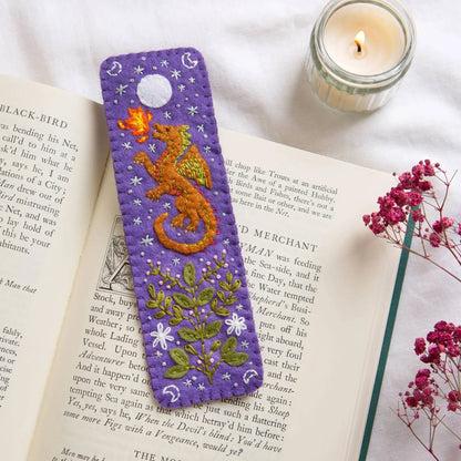 Dragon Bookmark Felt Craft Kit | Beginner Kit for Adults