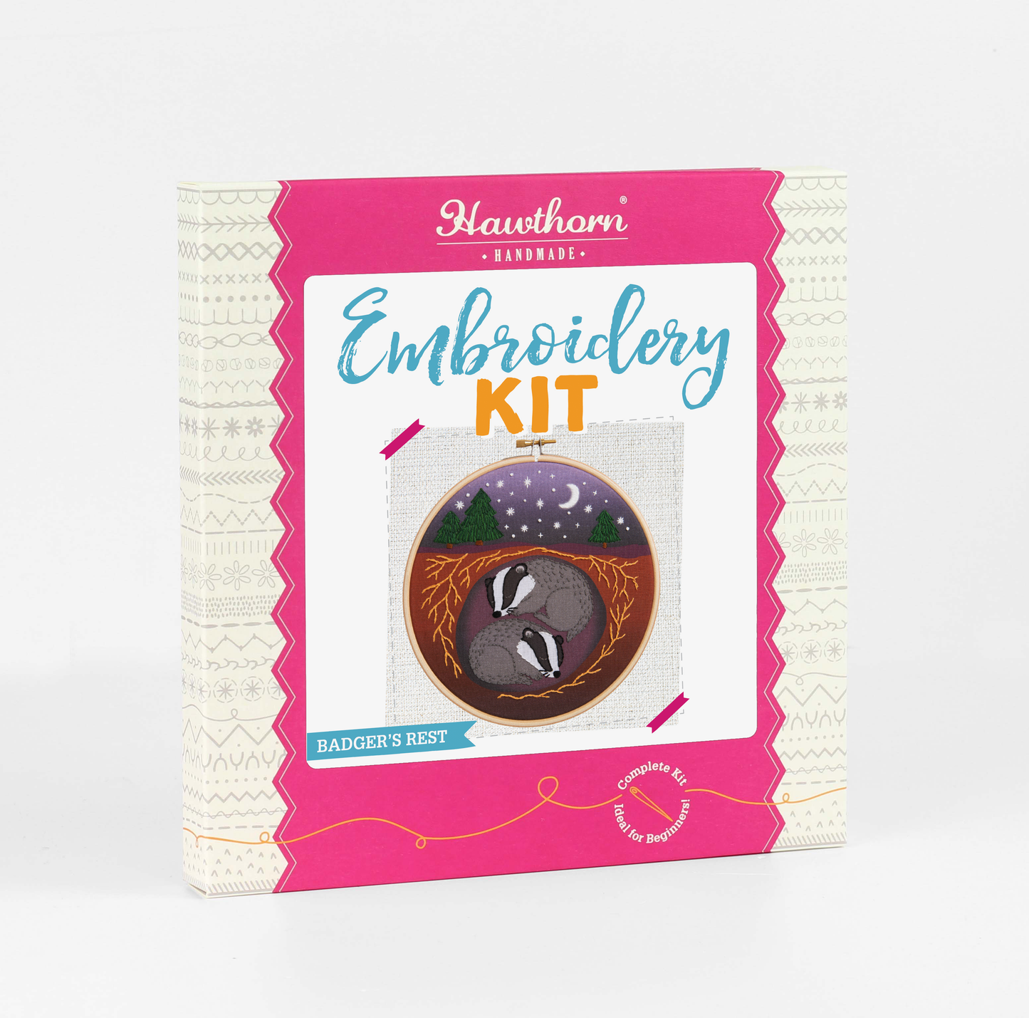 Badger's Rest Embroidery Kit | Beginner Craft Kit for Adults