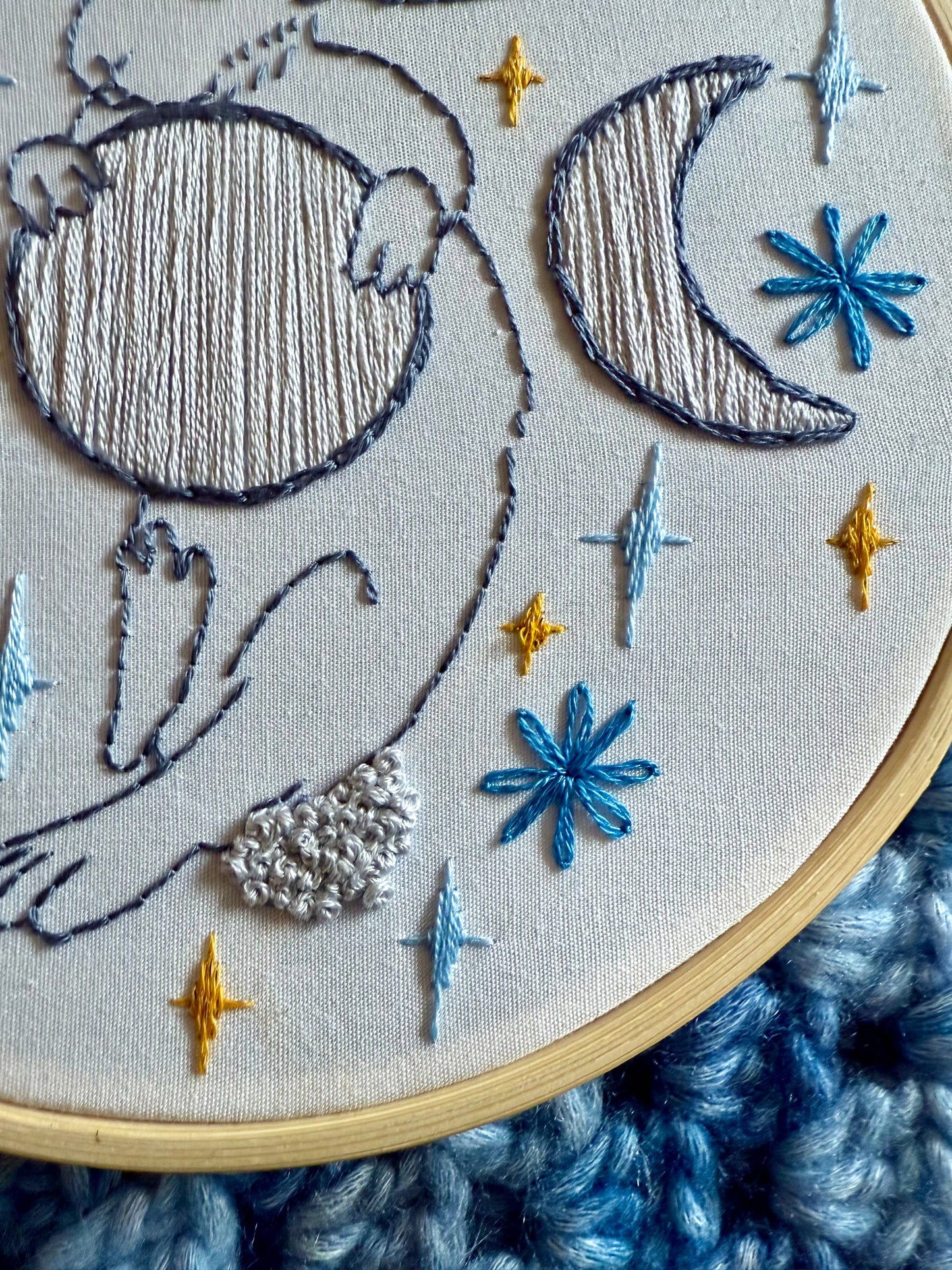 Moon Rabbit Mid-Autumn Festival Craft DIY Embroidery Kit