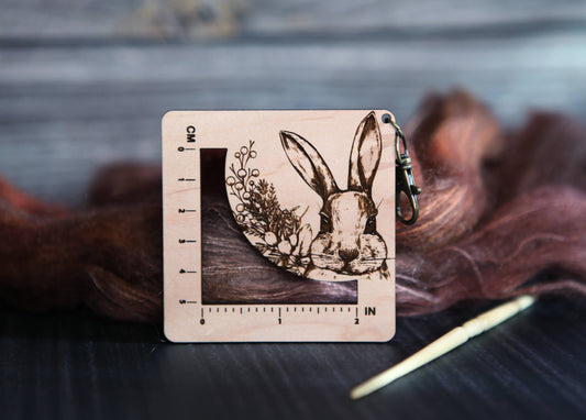 Forest Rabbit Fiber Arts Swatch Ruler, Maple & Bronze Clasp
