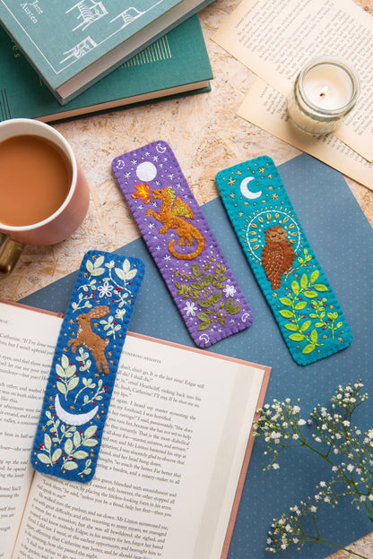 Dragon Bookmark Felt Craft Kit | Beginner Kit for Adults