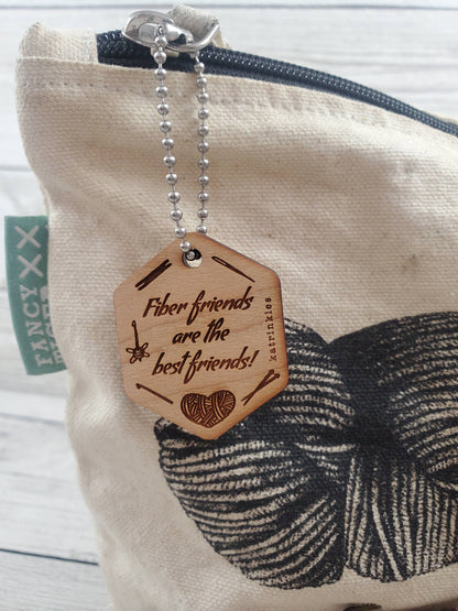 Fiber friends are the best friends! Project Bag Tag - Single