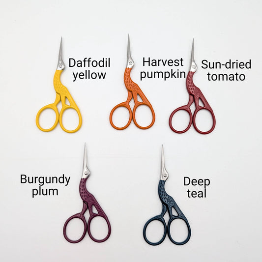 Colorful Stork Embroidery Scissors